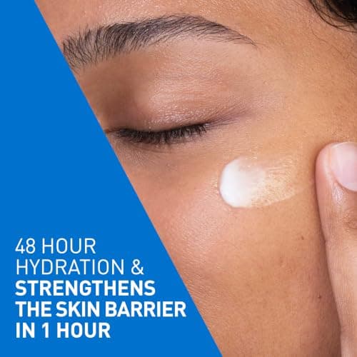CeraVe PM Facial Moisturizing Lotion, Night Cream with Hyaluronic Acid and Niacinamide, Ultra-Lightweight, Oil-Free Moisturizer for Face, 3 Ounce — view 2