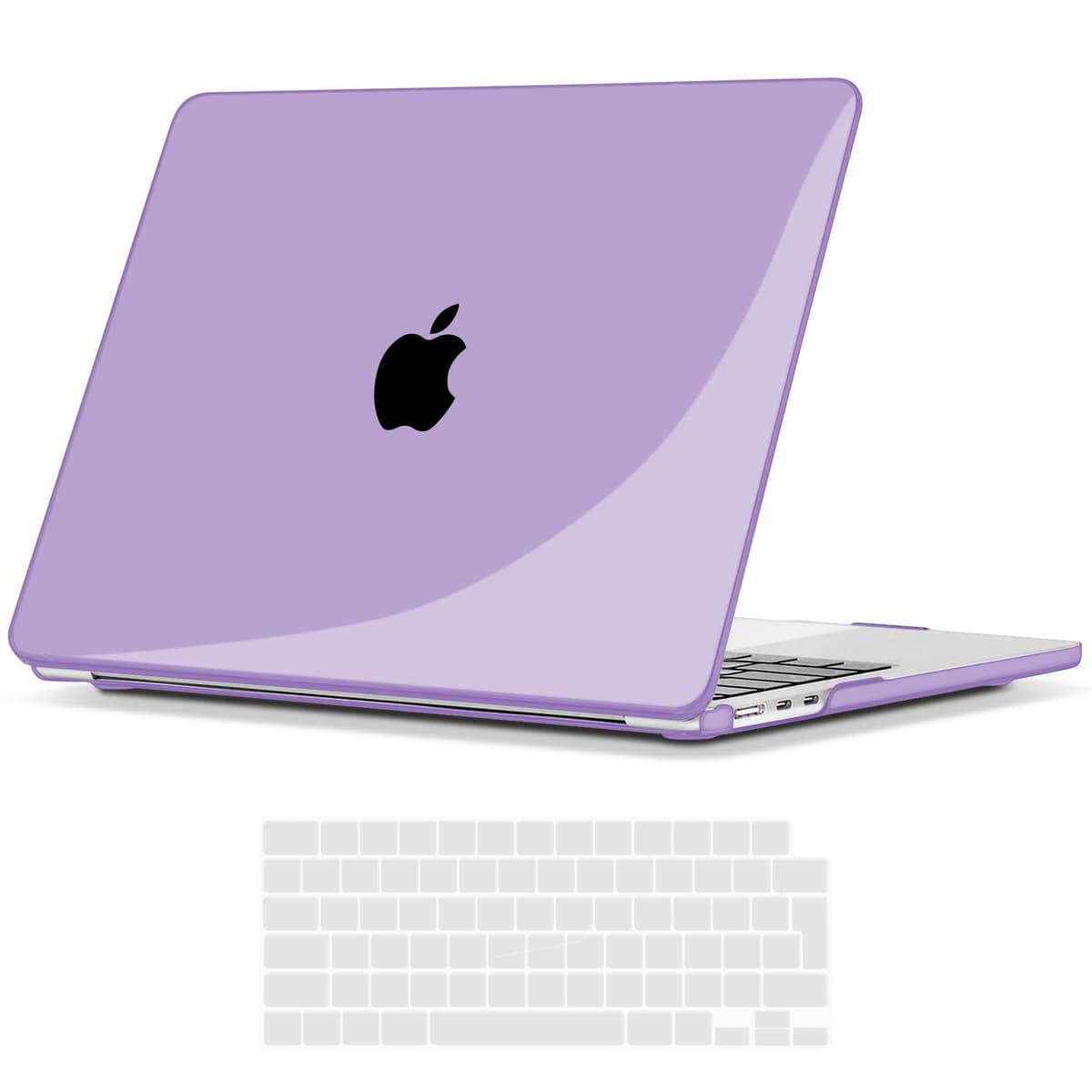 TECOOL Case compatible with MacBook Air M1 & MacBook Air 13 inch Retina 2020 2019 2018 (A2337 A2179 A1932), Plastic Snap On Hard Shell Cover & UK EU Keyboard Protector, Crystal Clear (Glossy) — view 31