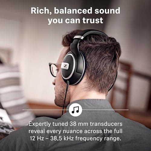 Sennheiser HD 599 SE Around Ear Open Back Headphone (Renewed) — view 7