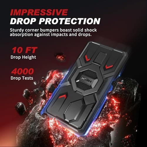 TONGATE Magnetic Stand for Samsung Galaxy S26 Ultra Case, Compatible with Magsafe, [Camera Cover & 2 Front Frames][Military Drop Protection] S26 Ultra Case Built-in Screen Protector & Belt Clip, Black — view 6