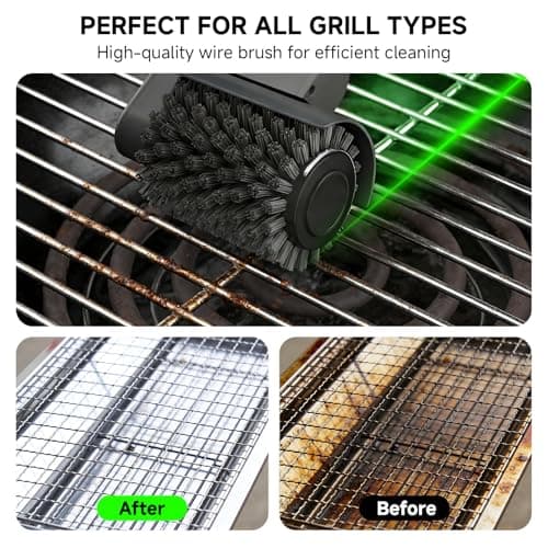 Electric Grill Brush, Cordless BBQ Grill Cleaner – 3 Speeds & Adjustable Angle, 3 Interchangeable Heads, 120-Min Runtime, Heat Resistant & Washable for All Grill Types — view 5
