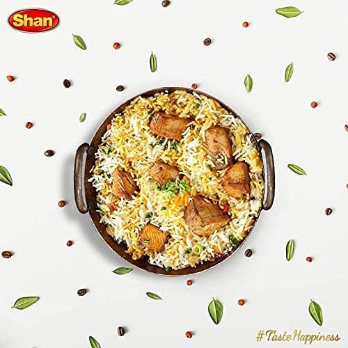 Shan Memoni Mutton Biryani Recipe and Seasoning Mix 2.11 oz (60g) - Spice Powder for Gujrati Style Pilaf - Suitable for Vegetarians - Airtight Bag in a Box (Pack of 3) — view 5