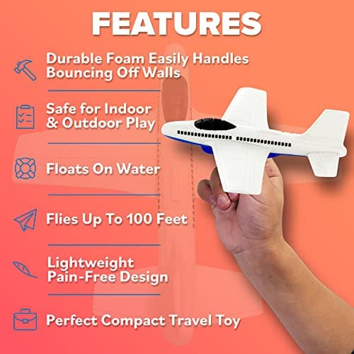 Airplane Toy Foam Glider: Airplane Toys For 3 Year Old & Airplanes For Kids 2-4 Toy Airplane For Boys&GirlsFoam Model Plane & Planes Air Plane Toy, Toddlers — view 3