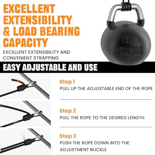 Adjustable Bungee Cords with Hooks 12 Inch Long Superior Latex Heavy Duty Elastic Straps for Outdoor Tent, Luggage Rack, Camping, Cargo, Bike, Transporting, Storage [2PCS, Easy to Adjust 8" - 18"] — view 5