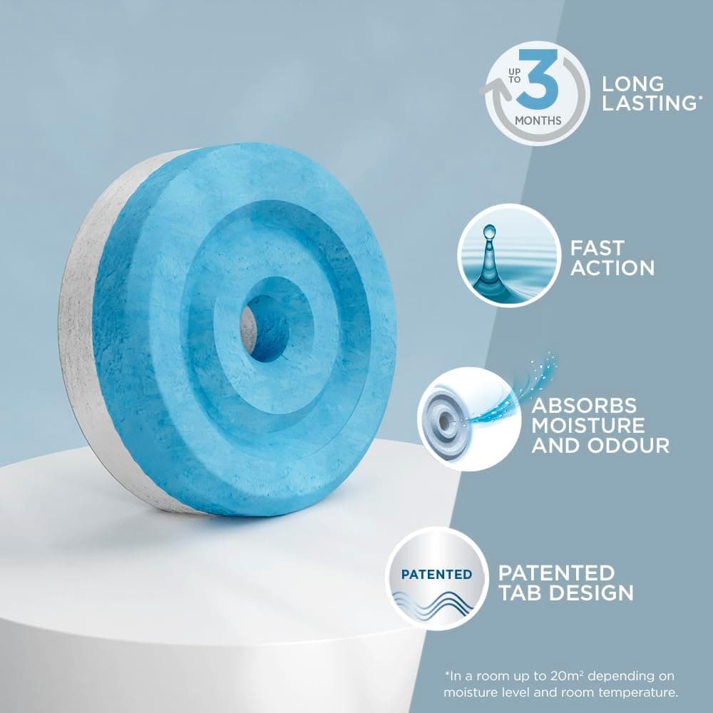 UniBond AERO 360° Moisture Absorber Neutral Refill Tab, ultra-absorbent and odour-neutralising, for AERO 360° Dehumidifier, Condensation Absorbers, 450 g ( Pack of 4) — view 3