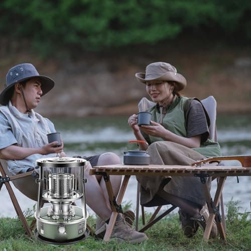 JTLB Kerosene Heater Adjustable Height Non Electric Portable 2in1 Stove Heater for Camping Garage Home Emergency Use 9000BTU High Efficiency Space Heater with 5.2L Tank — view 5