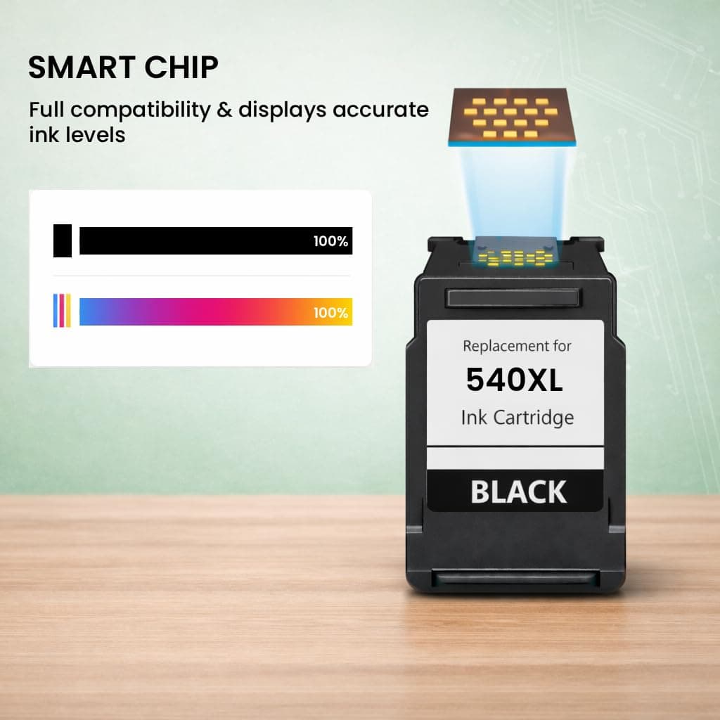 540XL 541XL Ink Cartridges Twin Pack replacement for Canon 540 PG-540XL Black and 541 CL-541XL Colour for Canon PIXMA MG3250 MG3600 MG3650 MG3650S MG4250 MX475 TS5151 TS5150 — view 4