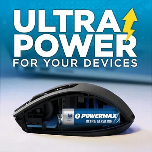 Powermax 24-Count AA Batteries, Ultra Long Lasting Alkaline Battery, 10-Year Shelf Life, Reclosable Packaging — view 5