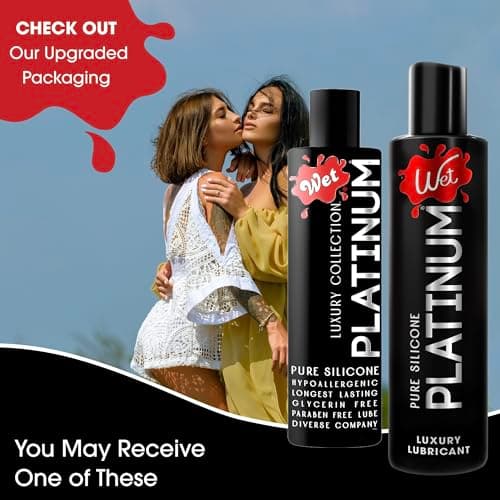 Wet Platinum Silicone-Based 3 Ounce Premium Personal Luxury Collection Lubricant for Men, Women & Couples, Condom Safe, Hypoallergenic, Glycerin & Paraben Free — view 4