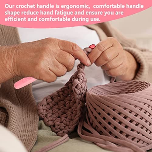 kgxulr 8 mm Crochet Hook, Aluminum Soft Grip Rubber Handle Needles — view 5