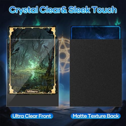 500 Counts Black Card Sleeves, Matte Card Sleeves Deck Card Protectors, Trading Card Sleeves Fit for MTG, Baseball Cards, Sports Cards, Game Cards