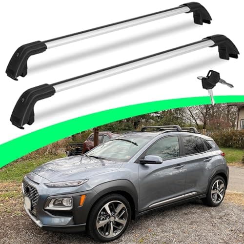 Anti-Theft Roof Racks Cross Bars for Hyundai Kona N EV 2018-2023, Lockable Adjustable Cross Rails