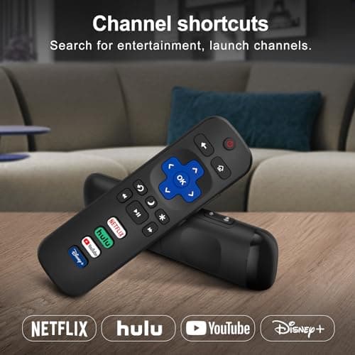(Pack of 2) Replacement Remote Control Only for Roku TV, Compatible for TCL Roku/Hisense Roku/Onn Roku/Sharp Roku/Element Roku/Westinghouse Roku/Philips Roku Smart TVs (Not for Roku Stick and Box) — view 4