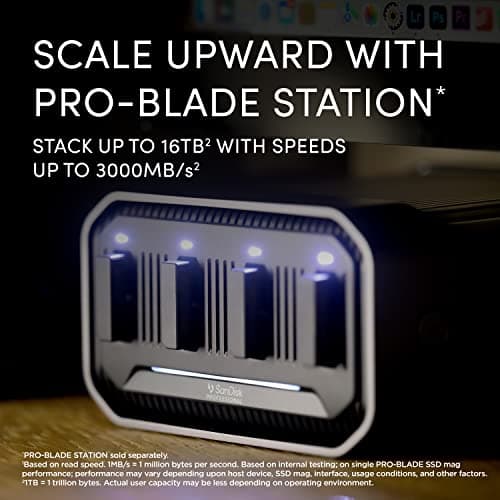 SANDISK Professional 1TB PRO-Blade SSD Mag - Portable & Modular NVMe SSD Mag, Ultra-Durable - SDPM1NS-001T-GBAND — view 4