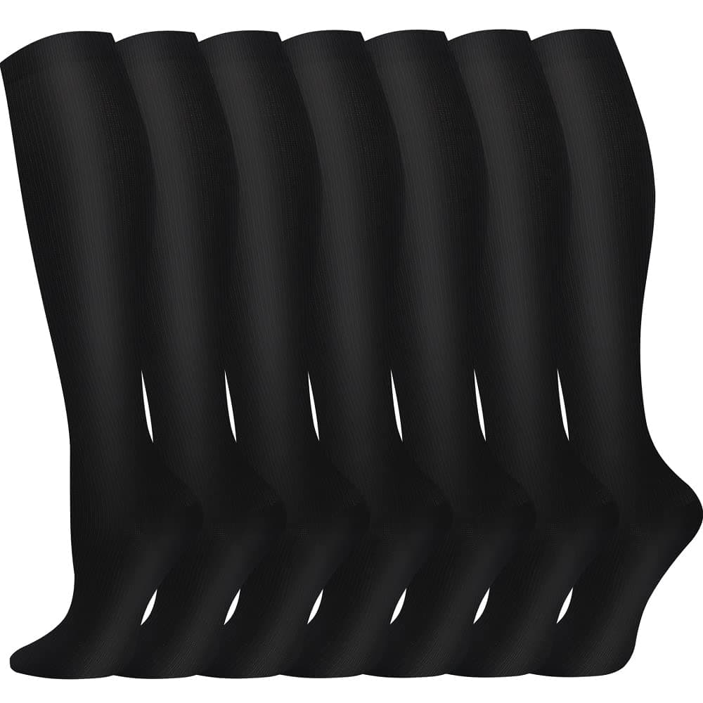 Pnosnesy Compression Socks, (2/4/6/7 Pairs) for Men & Women 15-20 mmHg is Best for Athletics, Running, Flight Travel, Support — view 16