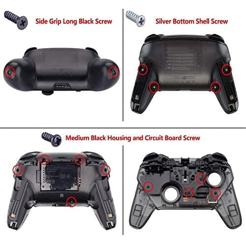 eXtremeRate White Faceplate and Backplate for Nintendo Switch Pro Controller, DIY Replacement Shell Housing Case for Nintendo Switch Pro - Controller NOT Included — view 3