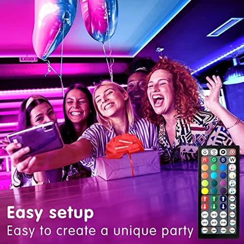 Tenmiro Led Lights for Bedroom 100ft(2 Rolls of 50ft) Smart Music Sync Color Changing LED Strip Lights with App and Remote Control RGB LED Strip, LED Lights for Room Home Party Decoration