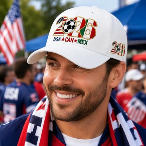 EKVAGADE Embroidered Trucker hat for Women Men Baseball Hat Adjustable Unisex Cotton for Soccer Supporters White