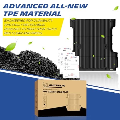 MICHELIN Truck Bed Mat for 2024 2025 2026 Ford F-150/F150 Lightning - 5.5 FT / 67.1" Short Bed (Not Fit for Drop in Bedliner), All-Weather Truck Bed Liner, Custom Fit, Durable TPE Bedliner, Non-Slip — view 5