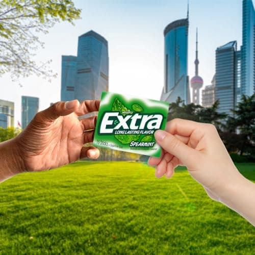 Extra Gum Spearmint Sugarfree Gum Bulk, Individually Wrapped, Perfect for Long Lasting Fresh Breath at School, Work & Travel 15 Count, Pack of 10 — view 5