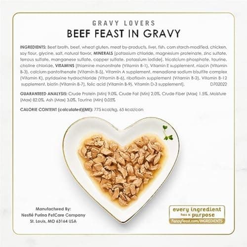 Purina Fancy Feast Gravy Lovers Poultry and Beef Grilled Gourmet Wet Cat Food Variety Pack - (Pack of 30) 3 oz. Cans — view 7