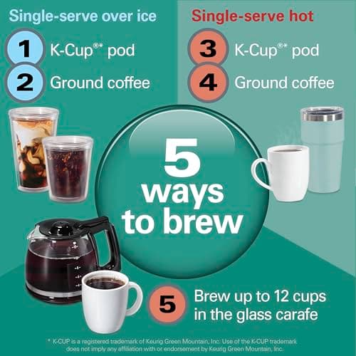 Hamilton Beach Flexbrew Advanced 5-in-1 Drip & Single Serve Coffee Maker