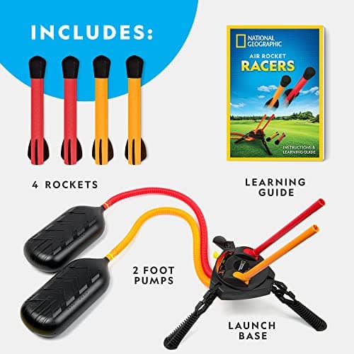 National Geographic Air Rocket Toy – Jump & Launch Dueling Air Rockets up to 100Ft., Includes Launcher, 4 Foam-Tipped Rockets, Outdoors Kids Toys, Kids Science Kit, Rocket Launcher (Amazon Exclusive) — view 4