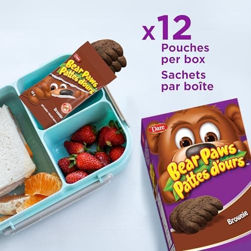 Bear Paws Brownie Cookies - Soft Cookie Snack Packs, Family Size, Peanut Free School Snacks, 480g, 12 pouches — view 3