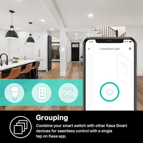 Kasa Smart Single Pole Dimmer Switch by TP-Link (HS220P3)- 2.4GHz Wi-Fi Connection Required, Dimmer Light Switch for LED Lights, Works with Alexa and Google Home, UL Certified, 3-Pack ,white — view 5