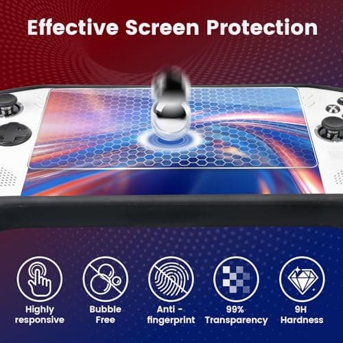 SyVend 3 in 1 Carrying Case Set for Lenovo Legion Go S 2025, Hard Travel Pouch with TPU Silicone Cover Kickstand and 2 Pack Tempered Glass Screen Protector, Portable Storage Bag - Black — view 5