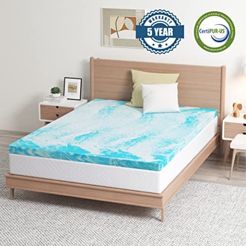 EGO Topper 2 Inch Twin Memory Foam Mattress Topper, Gel Foam Mattress Topper for Pressure Relief, Ventilated Design Bed Topper in a Box, CertiPUR-US Certified, 38"×75", Medium — view 3
