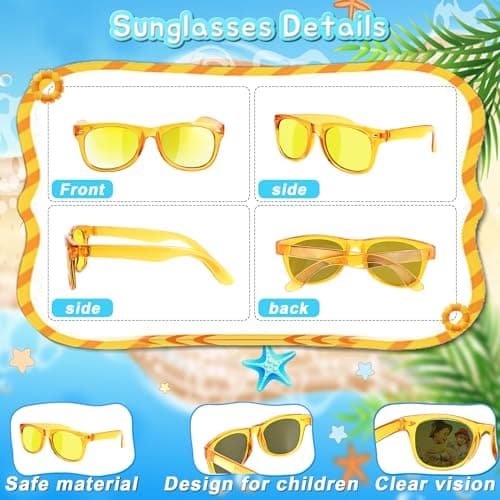 Kids Sunglasses Party Favors - 24 Packs UV400 Protection Sunglasses Bulk for Boys Girls Birthday Graduation Party — view 3