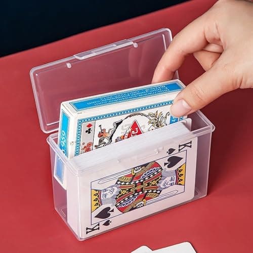 Plastic Card Organizer - Clear Storage Box for Business Cards, Playing Cards & Game Cards — view 2