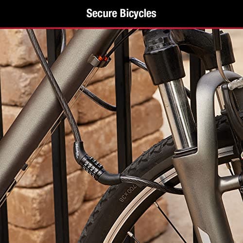Master Lock Bike Lock Cable with Combination 4ft Black Bicycle Lock with Vinyl Coating 8143D — view 5