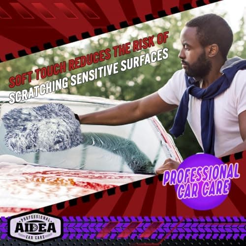 AIDEA Car Wash Mitt Microfiber, 1PK Wheel Cleaner Mitts, 7.12''X10.14'' — view 4