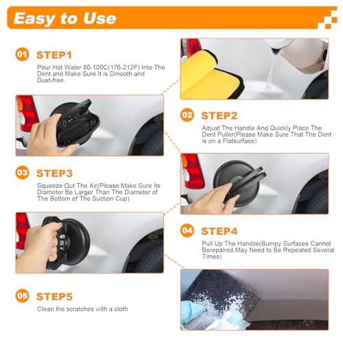 Anatason Dent Puller, Car Dent Puller 3 Pack, Dent Removal Kit for Paintless Dent Repair - Auto Body Repair Tool for Dents, Doors, Objects Moving — view 2