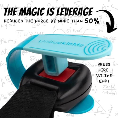 UnbuckleMe Car Seat Buckle Release Tool - Easy Opener Aid for Arthritis, Long Nails, Older Kids - Button Pusher for Infant, Toddler, Convertible 5 pt Harness car Seats - As Seen on Shark Tank (Aqua) — view 3