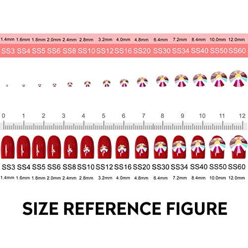 Jollin 1440pcs Glue Fix Crystal Flatback Rhinestones Glass Diamantes Gems for Crafting Nail Art Crafts Decorations Clothes Shoes 4.8mm (ss20, Crystal AB) — view 5