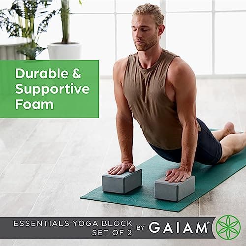 Gaiam Yoga Block - Supportive Latex-Free Eva Foam - Soft Non-Slip Surface with Beveled Edges for Yoga, Pilates, Meditation - Yoga Accessories for Stability, Balance, Deepen Stretches — view 2