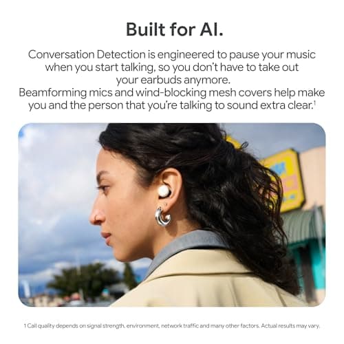Google Pixel Buds Pro 2 - Noise Canceling Earbuds - Up to 31 Hour Battery Life with Charging Case - Bluetooth Headphones - Compatible with Android - Hazel — view 5