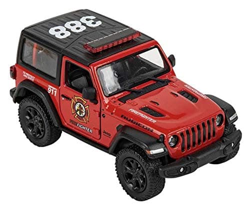 KiNSMART - Jeep Wrangler Rubicon Off Road 4x4 5 inch 1:34 Scale Die Cast Model Replica Toy Car (Rescue Fire) — view 2