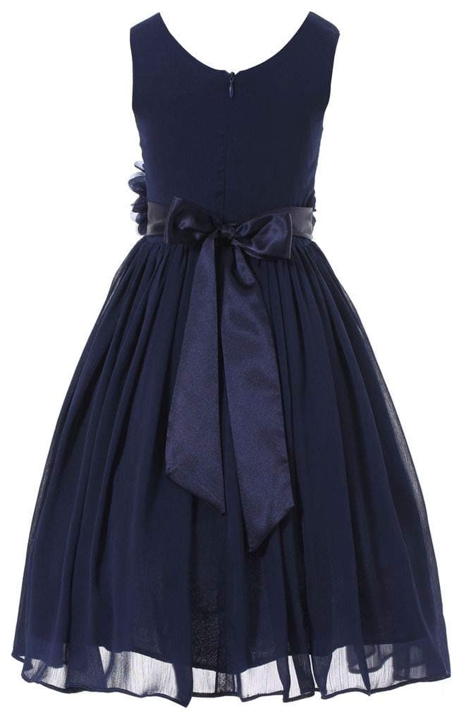 HAPPY ROSE Junior Bridesmaids V-Neckline Chiffon Flower Girl Dress — view 2
