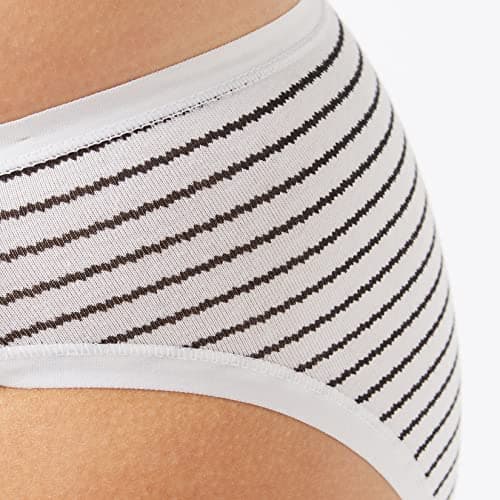 Amazon Essentials Women's Cotton Bikini Brief Underwear, Pack of 10, Black/Bright White/Grey, XX-Small — view 2