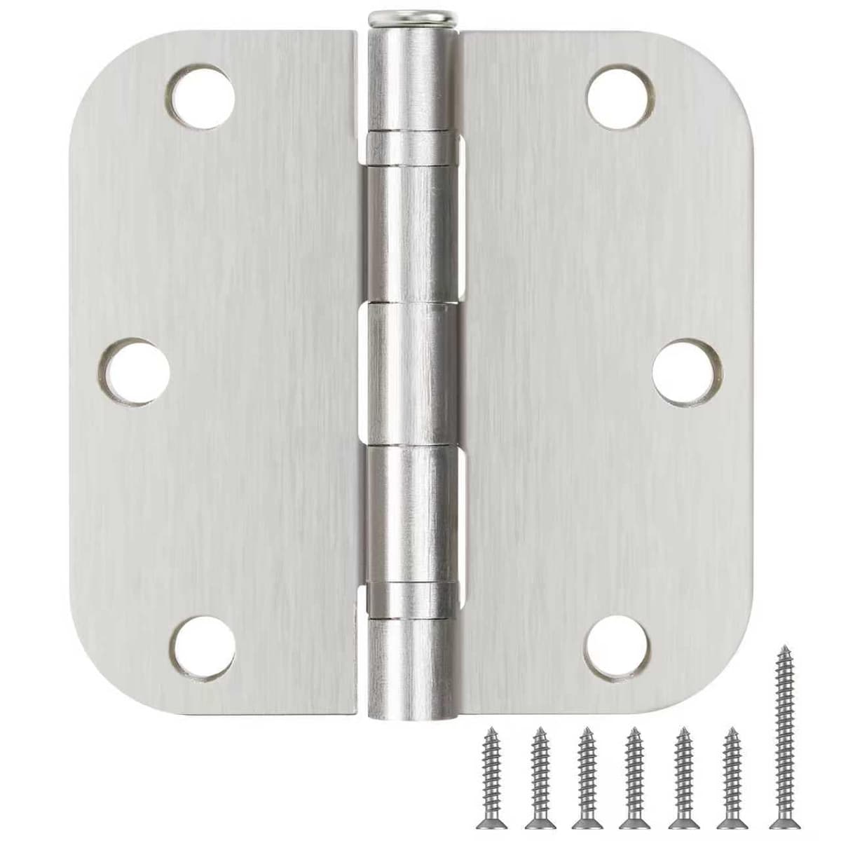 1 Pack Ball Bearing Door Hinges Matte Black 3.5 Inch 5/8" Radius Round Anti Squeak Interior 3-1/2"Flat Iron Bifold Standard Office Bedroom Indoor for Doors 3 ½" Hardware Home House Decor Accessories — view 10