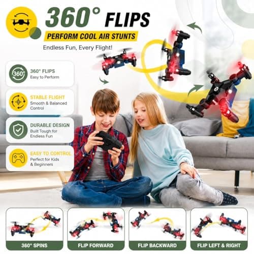 Holy Stone HS190 Foldable Mini Nano RC Drone for Kids Gift Portable Pocket Quadcopter with Altitude Hold 3D Flips and Headless Mode Easy to Fly for Beginners — view 3