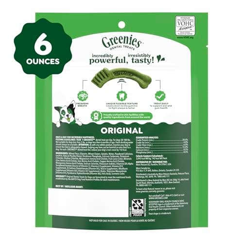 Greenies Veterinarian-Recommended Adult Natural Dental Dog Treats Large Size, Dog Dental Chews, Original Flavor, 6 oz. Pack, 4 Count — view 9