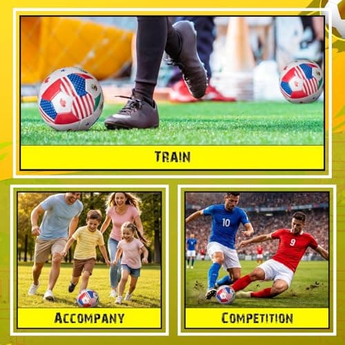 Leitee 2 Pack Size 4 World Flag Soccer Ball 2026 Country Flag Training Soccer Ball with Pump Needles and Storage Bag for Adult Team Practice Club Events Sports Party Gifts — view 5