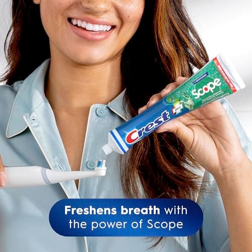 Crest + Scope Whitening Toothpaste - Pack of 3, 5.4 Oz Tubes - Anticavity Fluoride Toothpaste, Fresh Breath, Kills Germs - Tartar Protection, Enamel Protection - Minty Fresh Flavor — view 2