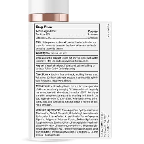 DRMTLGY Universal Tinted Moisturizer SPF 46 – Hydrating Dewy Tinted Sunscreen for Face with Zinc Oxide & Octinoxate – Niacinamide & Hyaluronic Acid – Broad Spectrum Lightweight Daily SPF, 1.7 oz — view 10