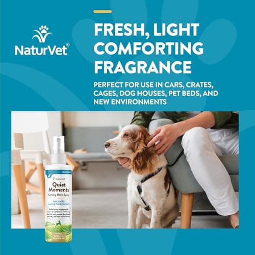 NaturVet Quiet Moments Herbal Calming Room Spray Dog Supplement - Ideal for Cars, Dog Crates, New Environments - Helps Reduce Pet Stress, Storm Anxiety, Motion Sickness - 8 Oz. — view 4